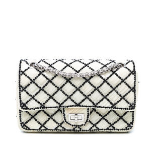 Pre-Loved Chanel Reissue 2.55 Quilted Sequined Mesh Double Flap 225